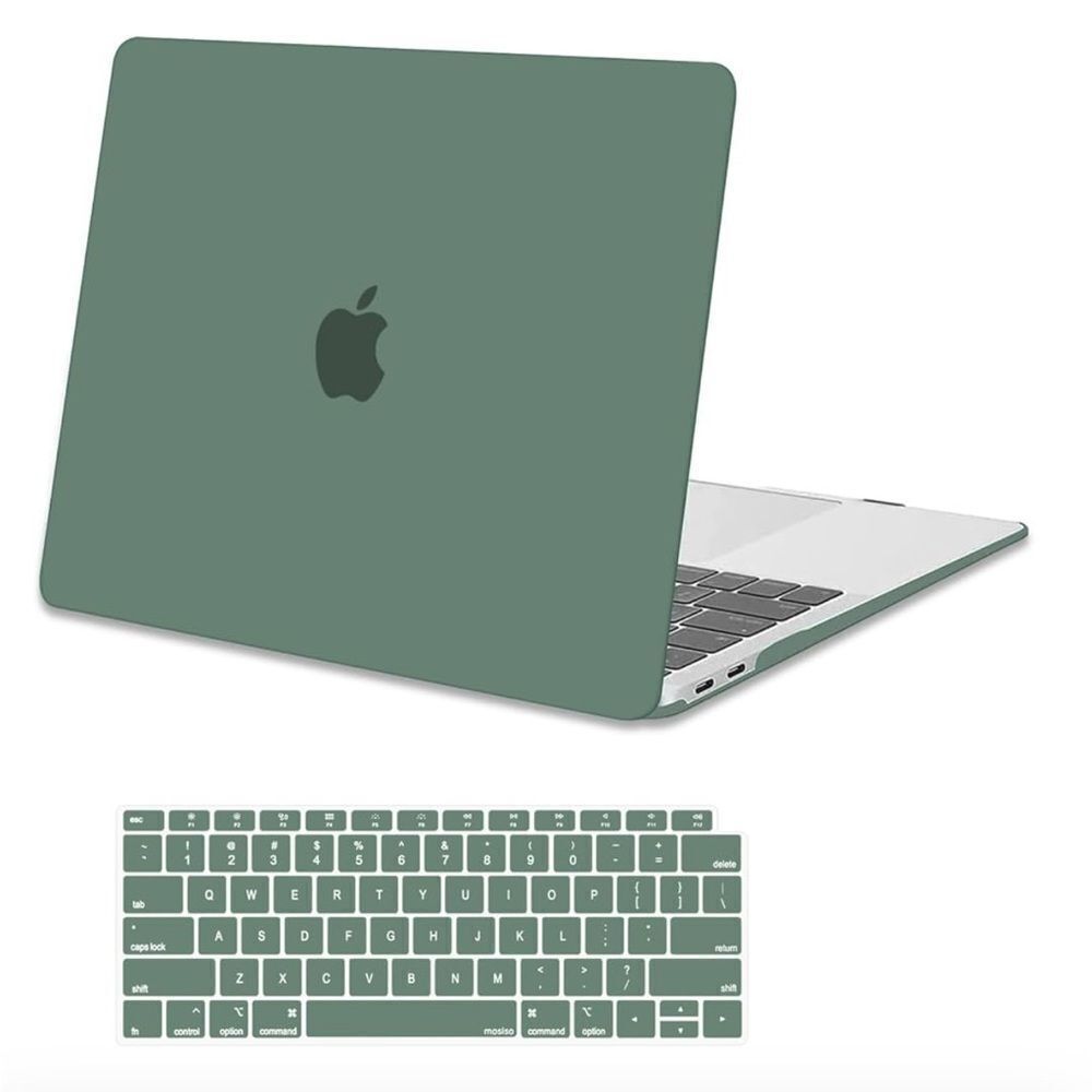 MOSISO Case for MacBook Air 13” Case 2022 2021 2020 2019 2018 BROWN/GREEN